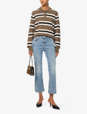 7 FOR ALL MANKIND: Daisy Ankle Bootcut-Leg Stretch-Denim Jeans