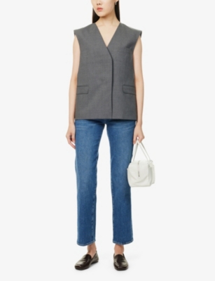 7 FOR ALL MANKIND: Calie Straight-Leg Denim Jeans