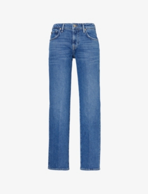 7 FOR ALL MANKIND: Calie Straight-Leg Denim Jeans