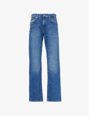 7 FOR ALL MANKIND: Tess Straight-Leg Denim Trousers
