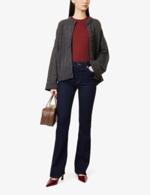 FRAME: The Reboot Flared-Leg High-Rise Stretch-Denim Jeans