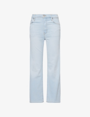 FRAME: The Reboot Crop Flared-Leg High-Rise Stretch Denim-Blend Jeans