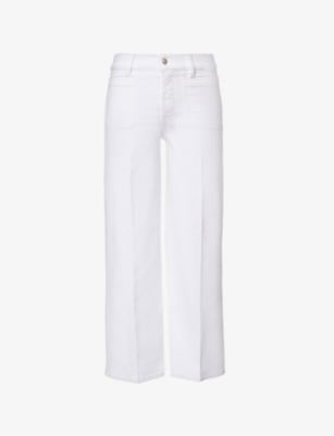 FRAME: Le Pixie Slim Palazzo Wide-Leg High-Rise Stretch Denim-Blend Jeans