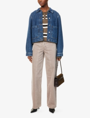 FRAME: The Patch Pocket Relaxed-Fit Denim Jacket