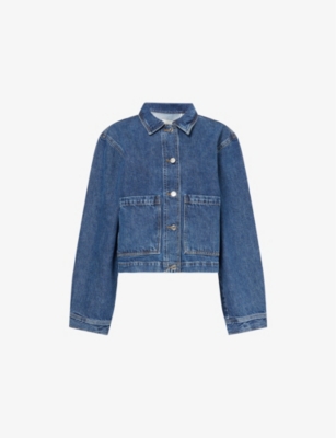 FRAME: The Patch Pocket Relaxed-Fit Denim Jacket