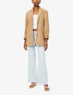 FRAME: Icon flared-leg cotton-blend denim jeans