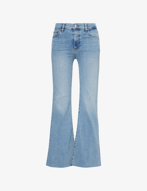 Icon flared-leg cotton-blend denim jeans