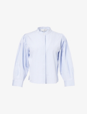 FRAME: The Modern Puffed-Sleeves Cotton-Poplin Shirt Shirt