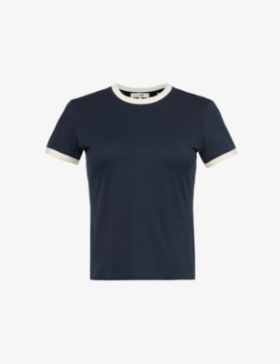 FRAME: The Ringer Contrast-Trim Cotton-Jersey T-Shirt