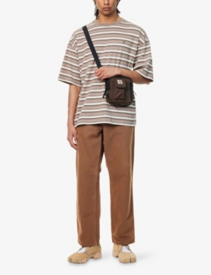 Carhartt Mens  Wip Nathan Striped Cotton T-shirt In Nathan Stripe, Branch