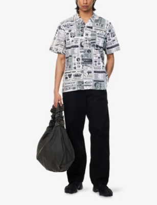 Carhartt Newspaper-print Short-sleeve Shirt In Catalogue Print, Neutral
