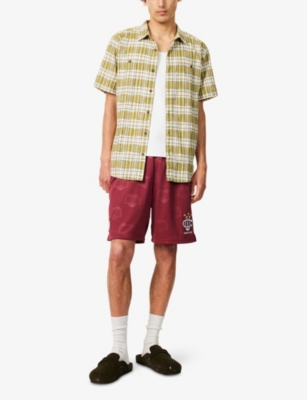 Carhartt Ip Mens Heart Jacquard, Mulberry Hartt's Football Two-slip-pockets Woven Shorts
