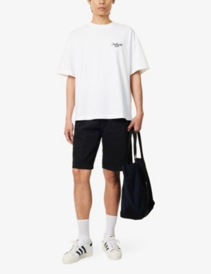 CARHARTT WIP: Signature Script Embroidered Cotton-Jersey T-Shirt