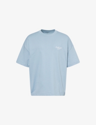 CARHARTT WIP: Signature Script Embroidered Cotton-Jersey T-Shirt