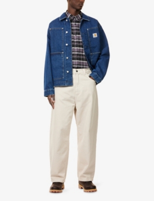 CARHARTT WIP: Brandon Brand-Patch Wide-Leg Relaxed-Fit Denim Jeans