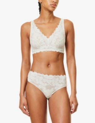 HANRO: Anais Plunge Soft-Cup Lace Bra