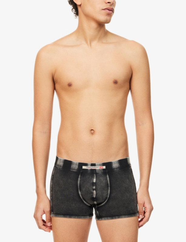 Damien-Dnm Logo-Patch Stretch-Cotton Boxers
