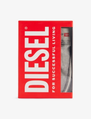 DIESEL: Damien-Dnm Logo-Patch Stretch-Cotton Boxers