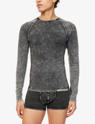 DIESEL: Efrem-dnm Crewneck Stretch-Cotton T-Shirt