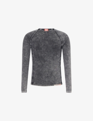 DIESEL: Efrem-dnm Crewneck Stretch-Cotton T-Shirt