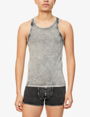 DIESEL: Walty Crewneck Stretch-Cotton Vest Top