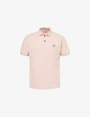 STONE ISLAND: Logo-Patch Short-Sleeve Cotton-Pique Polo Shirt