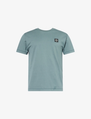 STONE ISLAND: Brand-Patch Crew-Neck Regular-Fit Cotton-Jersey T-Shirt