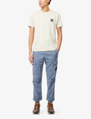 STONE ISLAND: Logo-Patch Crewneck Cotton T-Shirt
