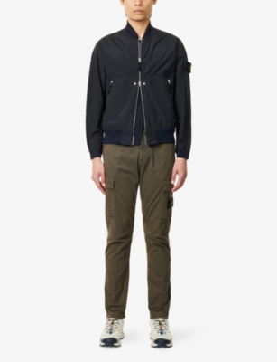 STONE ISLAND: Logo-Patch Regular-Fit Shell Bomber Jacket