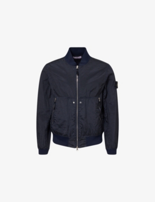 STONE ISLAND: Logo-Patch Regular-Fit Shell Bomber Jacket