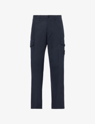 STONE ISLAND: Ghost Multi-Pockets Straight-Leg Cotton-Canvas Trousers