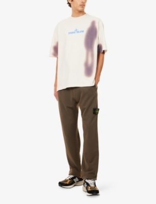 STONE ISLAND: Logo-Print Relaxed-Fit Cotton T-Shirt