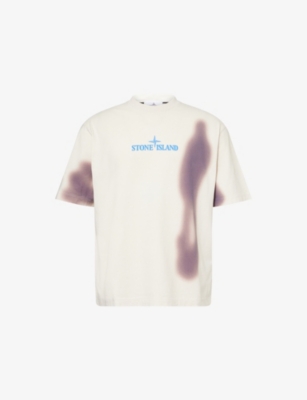 STONE ISLAND: Logo-Print Relaxed-Fit Cotton T-Shirt