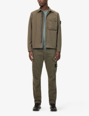 STONE ISLAND: Padded Buttoned-Pockets Regular-Fit Stretch-Woven Jacket