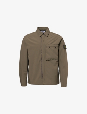 STONE ISLAND: Padded Buttoned-Pockets Regular-Fit Stretch-Woven Jacket
