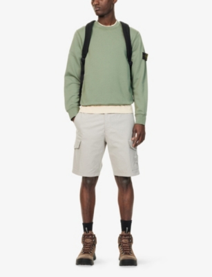 STONE ISLAND: Ghost Multi-Pockets Straight-Leg Regular-Fit Cotton-Poplin Shorts