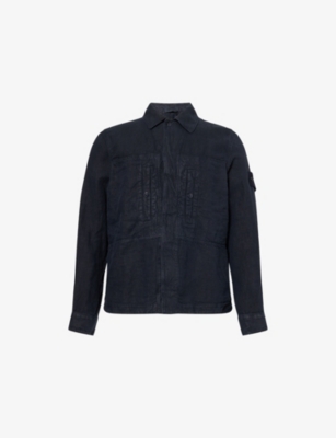 STONE ISLAND: Two-Buttoned-Pockets Regular-Fit Linen Shirt