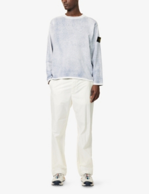 STONE ISLAND: Brand-Patch Crew-Neck Cotton-Knit Jumper