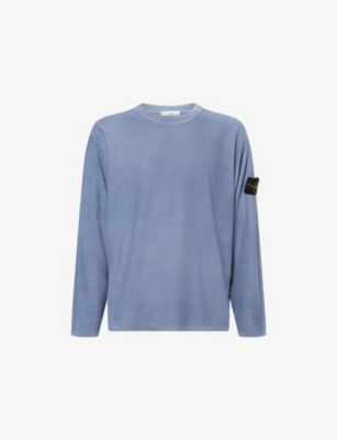 STONE ISLAND: Brand-Patch Crew-Neck Cotton-Knit Jumper