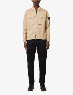 STONE ISLAND: Compass-Badge Flap-Pocket Cotton-Blend Jacket