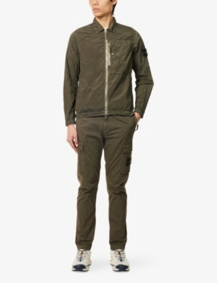 STONE ISLAND: Logo-Patch Regular-Fit Shell Overshirt