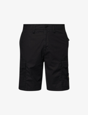 STONE ISLAND: Compass Badge Regular-Fit -Stretch-Cotton Cargo Shorts