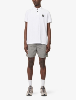STONE ISLAND: Brand-Patch Two-Slip-Pockets Swim Shorts