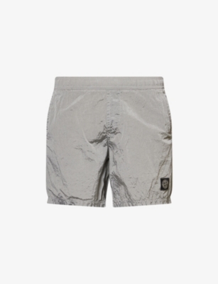 STONE ISLAND: Brand-Patch Two-Slip-Pockets Swim Shorts
