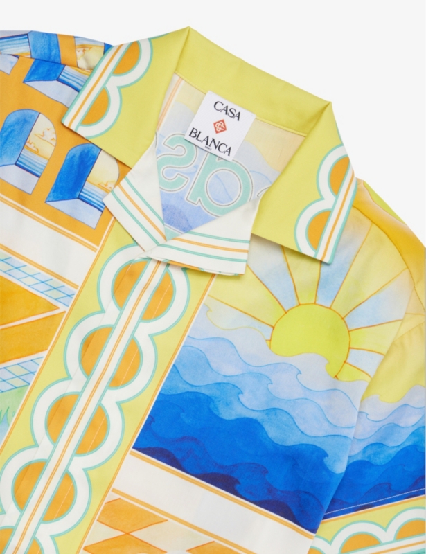 Surreal Pool graphic-pattern cotton shirt 5-14 years