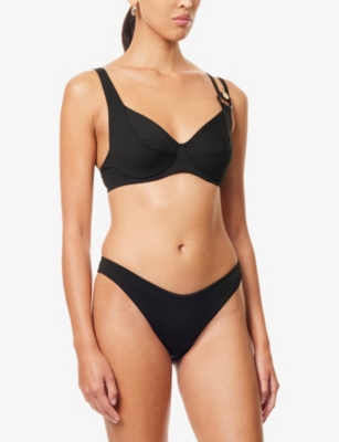Max Mara Womens Black Adina Underwire Bikini Top In Black