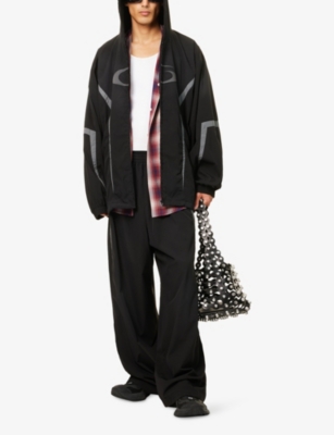 BALENCIAGA: Hooded Brand-Embroidery Woven Track Jacket