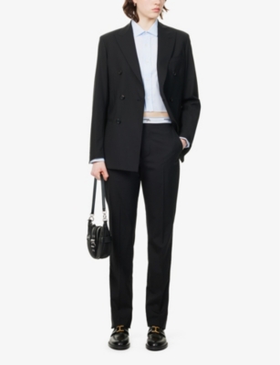 HOMMEGIRLS: Peak-Lapel Double-Breasted Wool Blazer