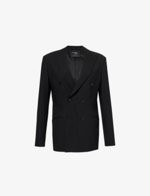 HOMMEGIRLS: Peak-Lapel Double-Breasted Wool Blazer