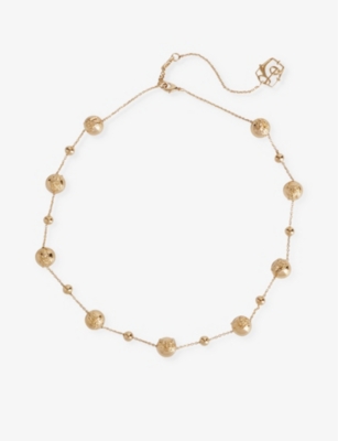 BURBERRY: EKD Sphere Yellow Gold-Plated Brass and Freshwater Pearl Necklace